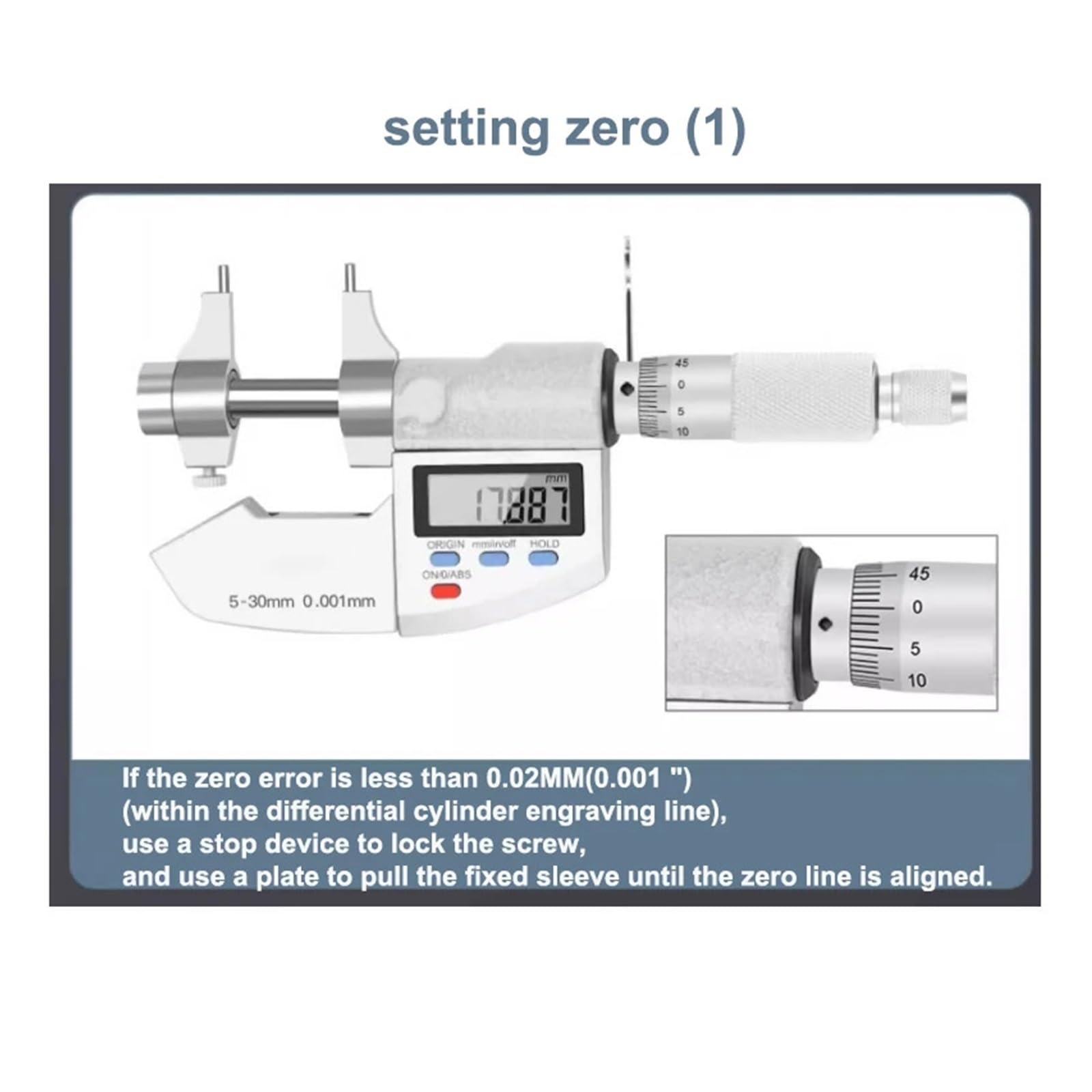 Wodoodporny cyfrowy mikrometr suwmiarka IP65 5-30/25-50mm 0,001mm Elektroniczny narzędzia pomiarowe Testowanie średnicy(25-50MM)