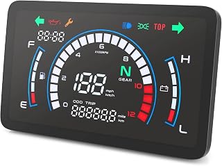 Motorbike Speed Fuel Meter RPM Display Universal Motorcycle Digital Meter RPM Tachometer Board Fuel Gauge Gear Indication Display for EX5