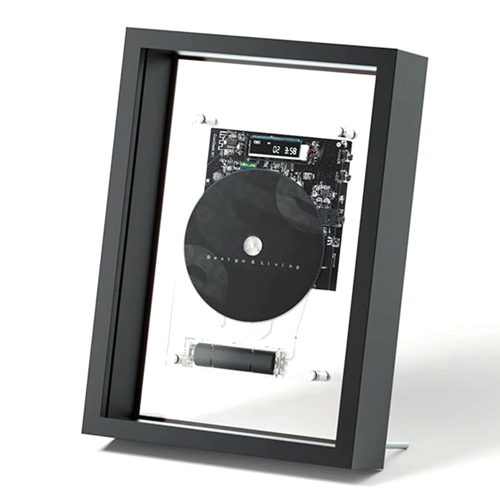 Lettore CD da parete con telecomando, uscita Bluetooth e AUX, cornice decorativa per casa e ufficio