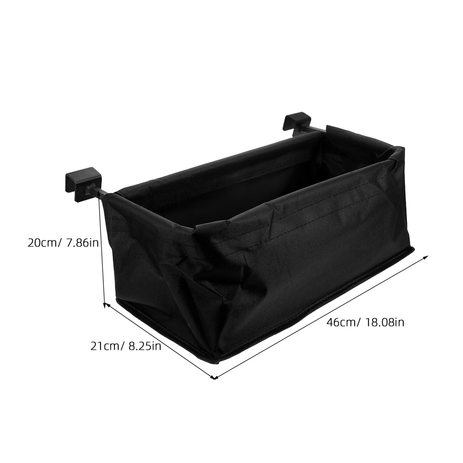 VALICLUD Borsa Posteriore per Wagon da Campeggio, Organizer Nero in Ferro e Tessuto Oxford, Staccabile e Lavabile per Outdoor e Viaggi Lunghi