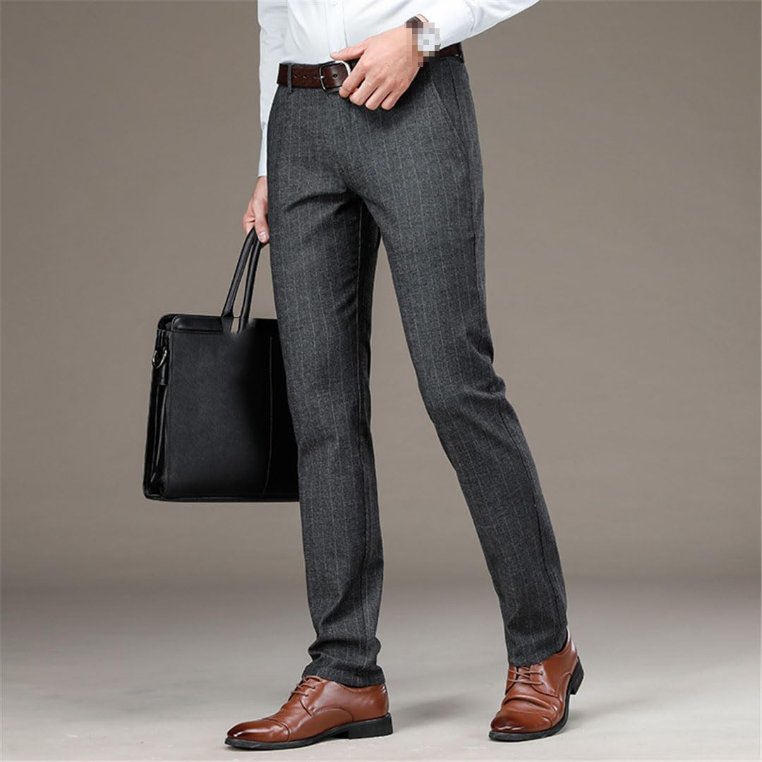 Vogrtcc Pantalones Casuales De Negocios De Cintura Alta para Hombres Pantalones De Traje
