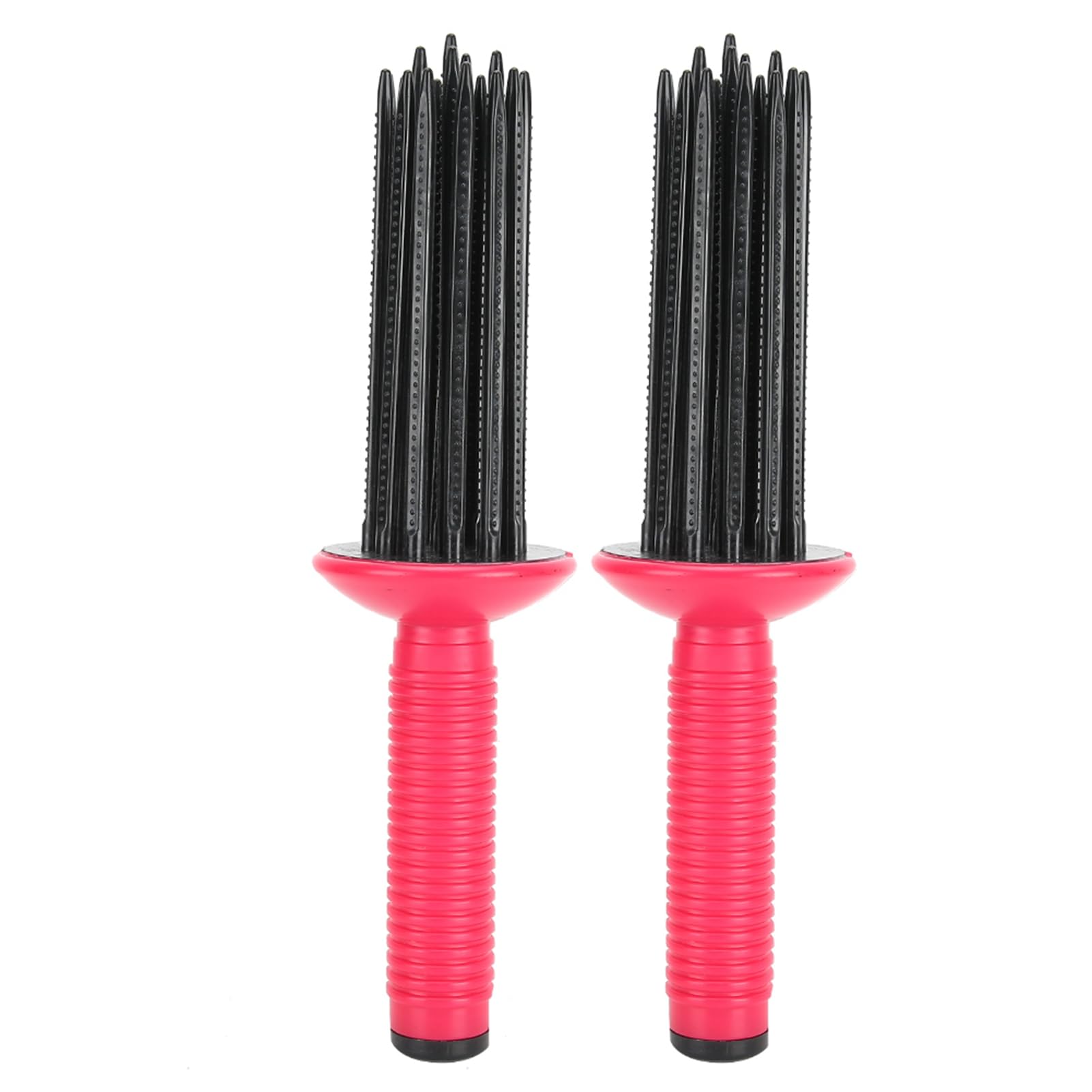 Cryfokt 2pcs Curling Wand Hair Curler 17 Comb Teeth Hair Styling Curler Curls Comb Hair Styler Tool Hair Brush Make Up Brush Roller for Home Use Hair Salon Travel