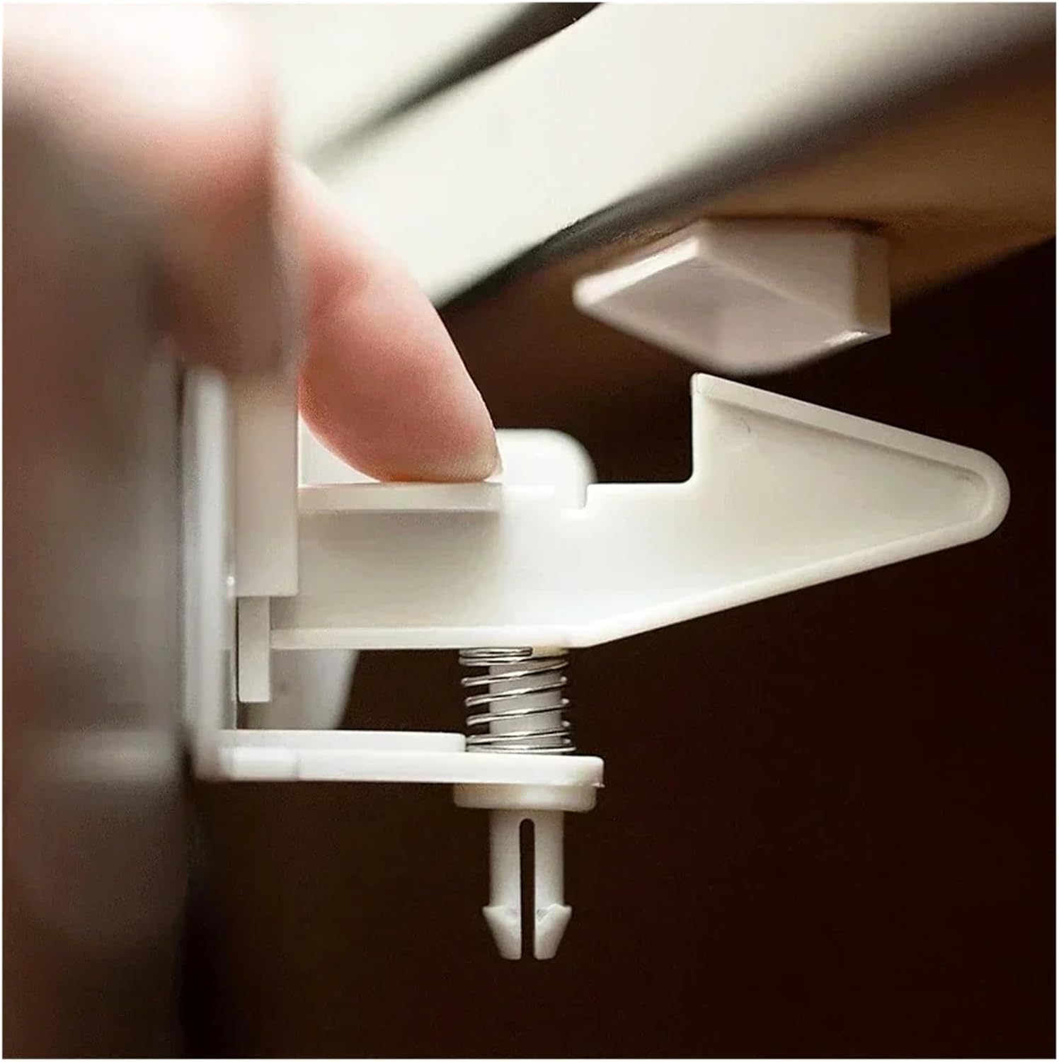 Invisible Drawer Latch Lock Baby Cabinet Locks Baby Security Children Protection Latches Safety Cupboard Door Locker(10 Pcs)