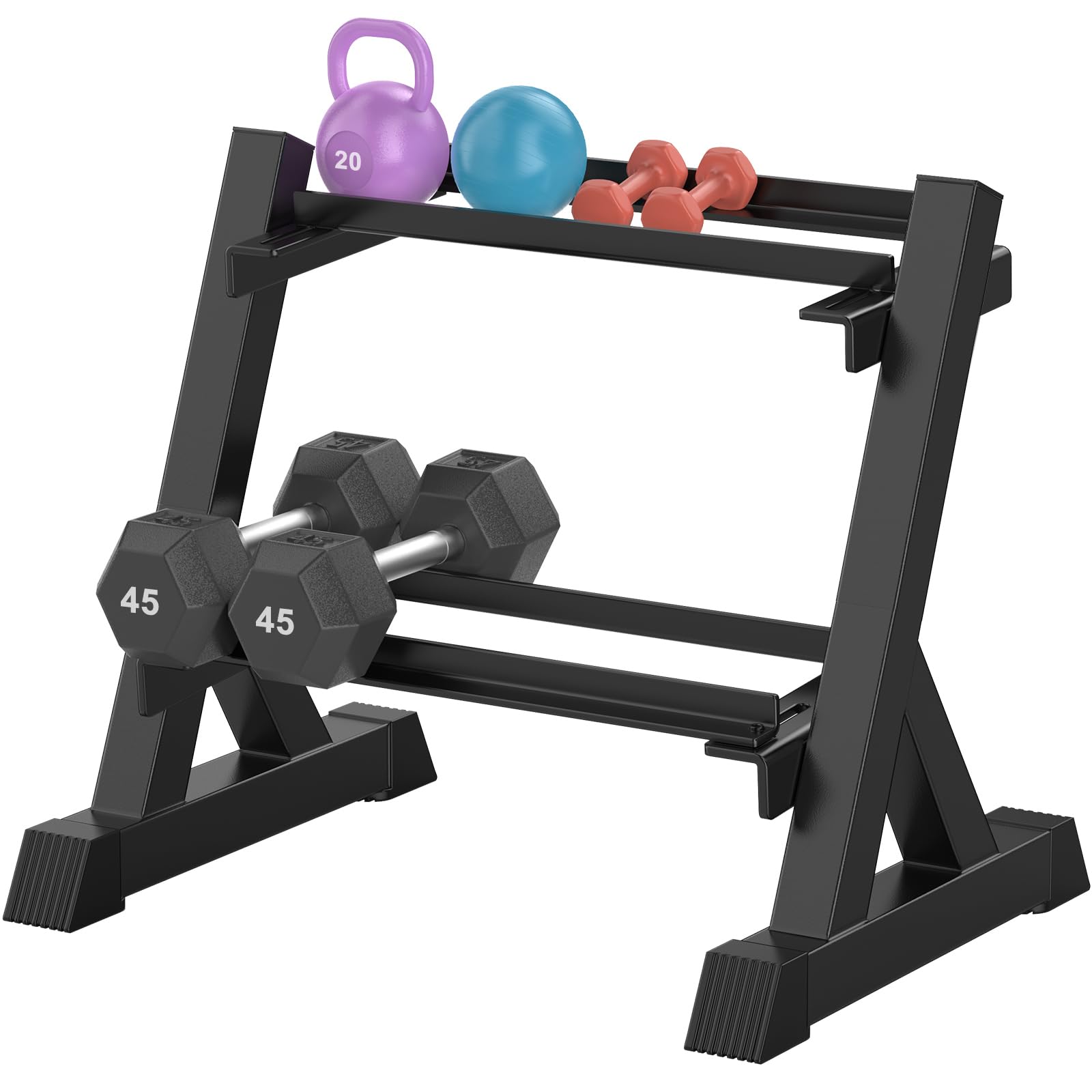 Weight Stand for Dumbbells | Dumbbell Holder Storage Rack Dumbbell Rack | 5 Tier Dumbbell Rack, Multilevel Storage Organizer A-Frame Dumbbell Stand, Tree Shape Weight Holder