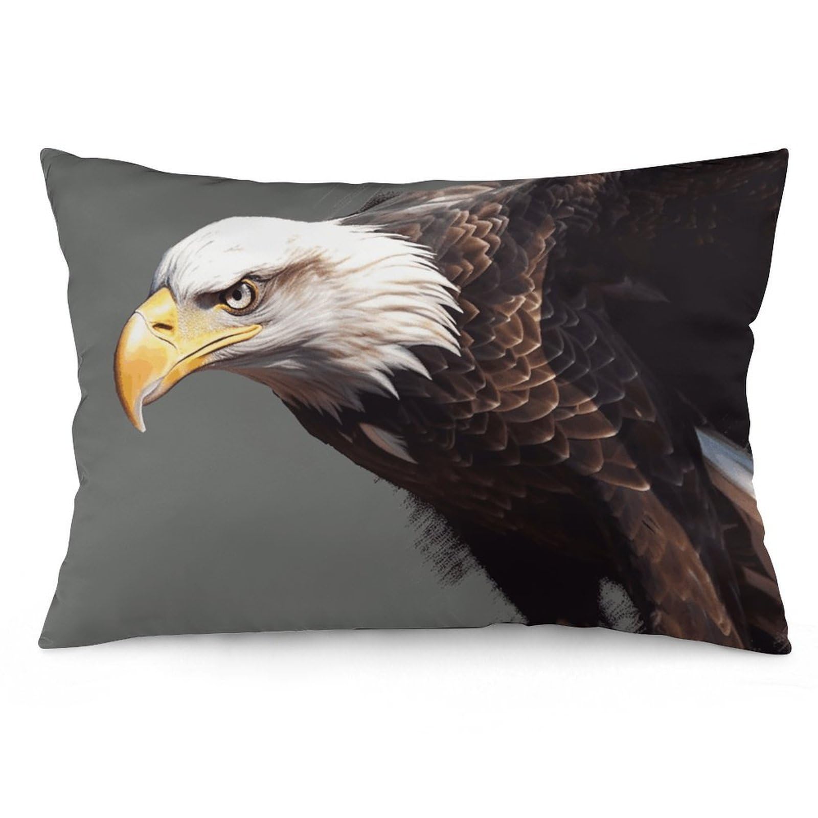 NONHAI 2 Pack Pillow Cases for Hair and Skin, Soft Breathable Pillow Case Covers with Hidden Zipper, Eagle Pillowcase 20"x30" Pillow Covers for Sleeping Gift