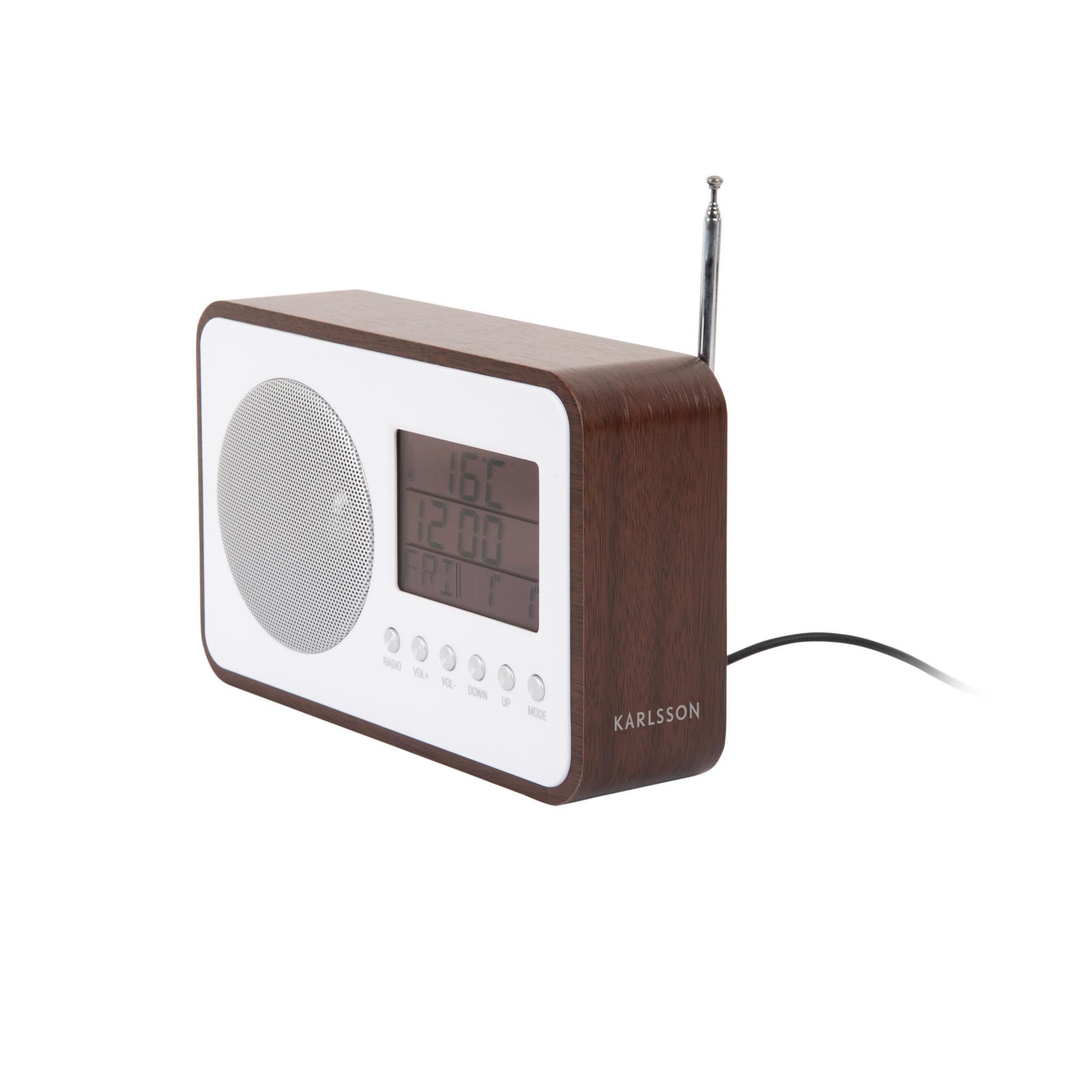 Karlsson - Reloj despertador con radio FM retro