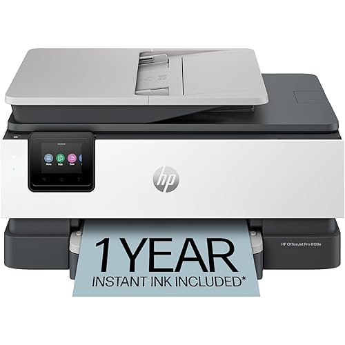 HP OfficeJet Pro 8139e Wireless All-in-One Color Inkjet Printer, Print, scan, Copy, fax, ADF, Duplex Printing Best-for-Home Office, 1 Year Instant Ink Trial Included, AI-Enabled (40Q51A)