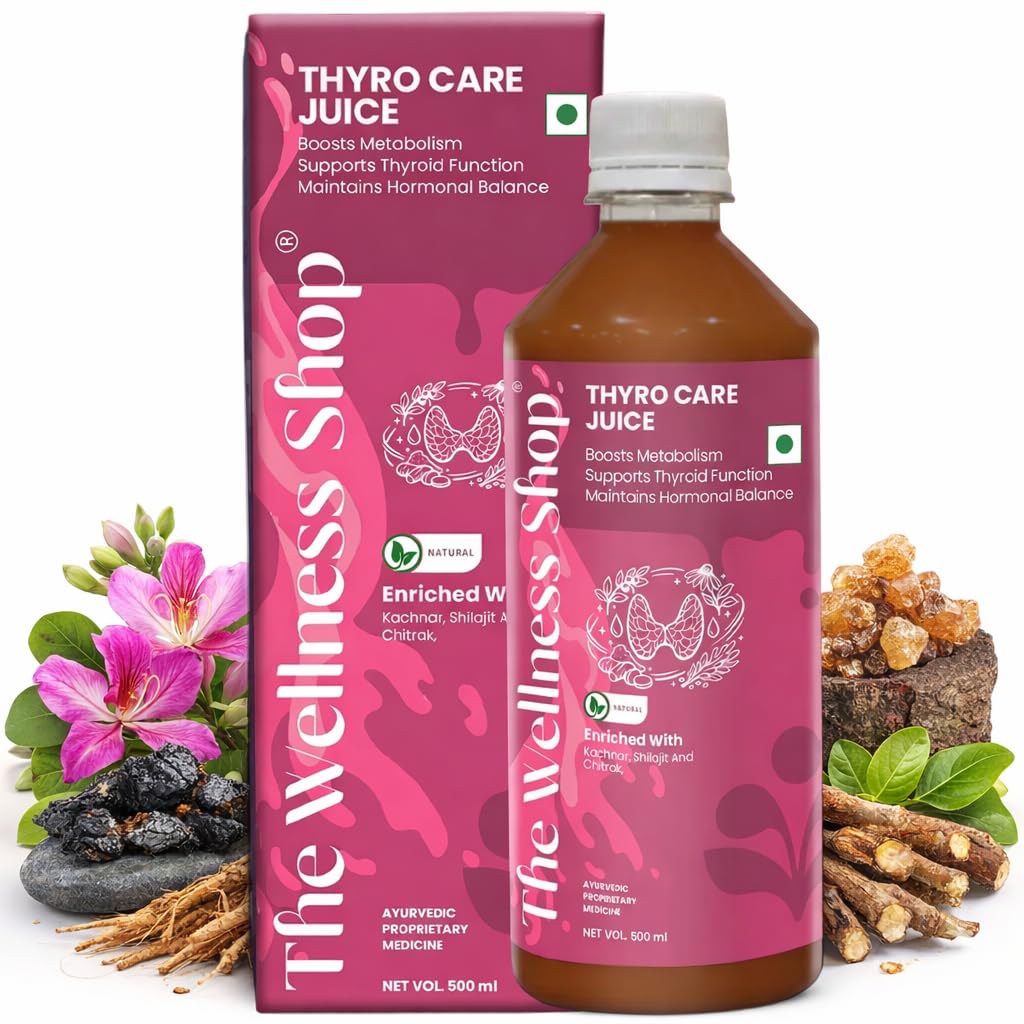 The Wellness Shop Thyro Care Juice 500ml | with Kachnar & Guggulu Herbs - Sugar Free Supplement | Help Regulate Hormones, Boost Metabolism & Reduce Fatigue | Rich In Vitamins, Minerals and Fiber-image-9