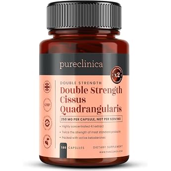 Double Strength Cissus Quadrangularis 1000mg x 180 Veggie Capsules Up to 6 Months Supply! SKU CISS3