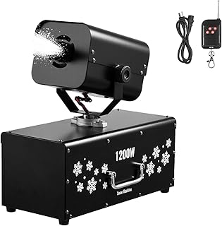 VEVOR Snow Machine, 1200W Powerful Fake Snow Maker with 90° Shaking Head, Wireless Remote Control, High Output Snowmaking Machine Coverage up to 12 ㎡ for Parade Christmas Wedding Party Stage Effect