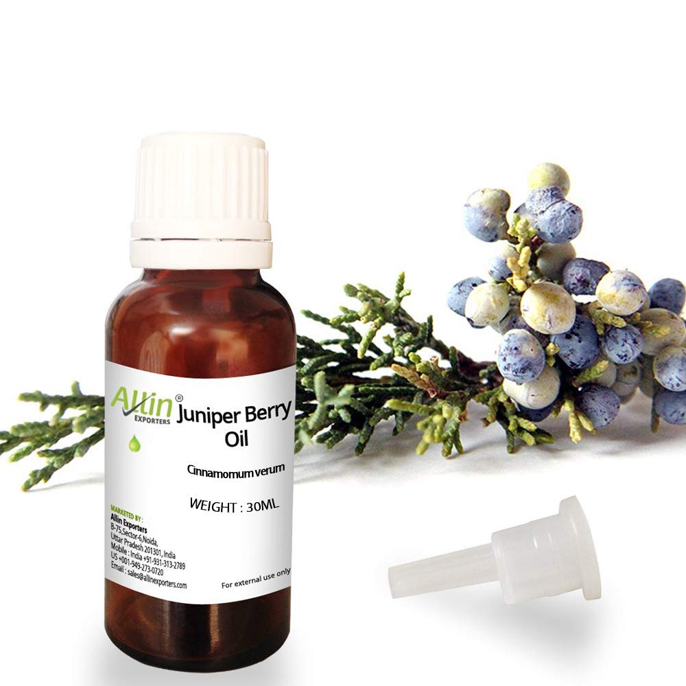 Allin Exporters Juniper Berry Essential Oil Pure, Undiluted Therapeutic Grade for Skin Care & Hair Care - 30 ml