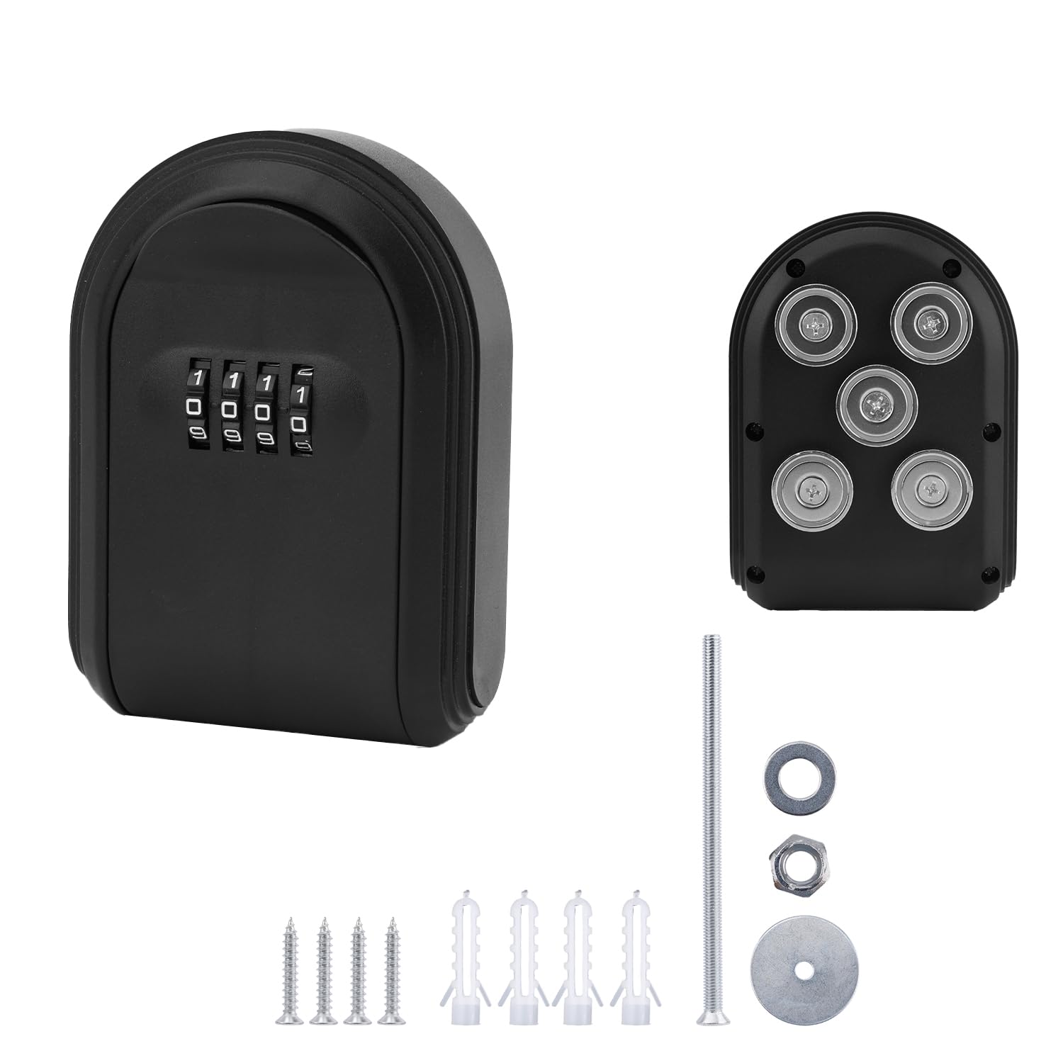 lasuroa Boîte à Clés Magnétique, pour Voiture Boîte à Clés Magnétique avec Verrouillage par Mot de Passe avec un Fort Magnétisme Adaptée aux Voyages Intérieurs et Extérieurs pour Cacher les