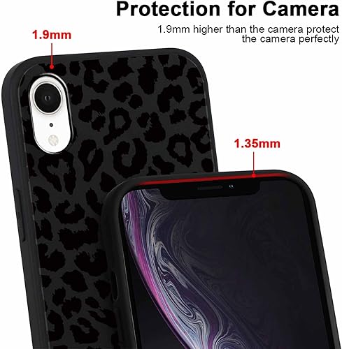 Miniatura 3 de Paquete de 2 fundas para Apple iPhone XR de 6.1 pulgadas con bonito estampado de guepardo, diseño de leopardo de lujo, fundas de silicona suave y