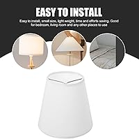 Vista 6 de Pantalla de tela para lámparas rústicas, pantallas de lámpara para lámparas de mesa, pantallas de bombilla de vela, cubierta de lámpara con clip