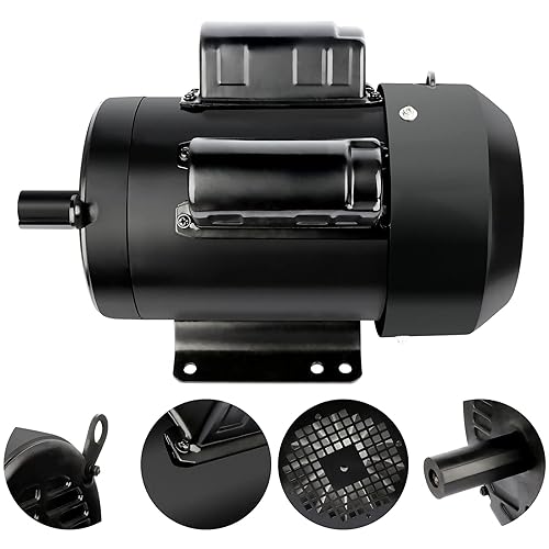 Miniatura 4 de NUEVO 5HP Compresor de Aire Motor 184T Marco Farm Duty Motor eléctrico 1750 RPM TEFC 208-230V 28.5-27.0 AMP CWCCW