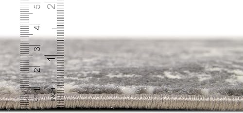 Miniatura 2 de Unique Loom - Tapete rectangular de 9 x 12 pies, estilo clásico y tradicional, colección Sofía, modelo 3138656, color beige., Polipropileno, Gris