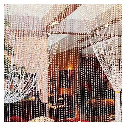 Rideau à perles effet cristal transparent en résine résistante de 30 mètres - 2