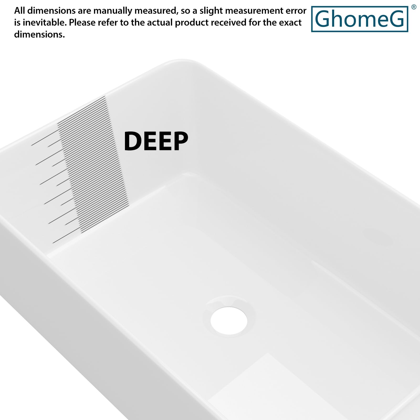 Fregadero rectangular para baño, 53 x 34 cm, rectangular, porcelana blanca, cerámica, lavabo artístico