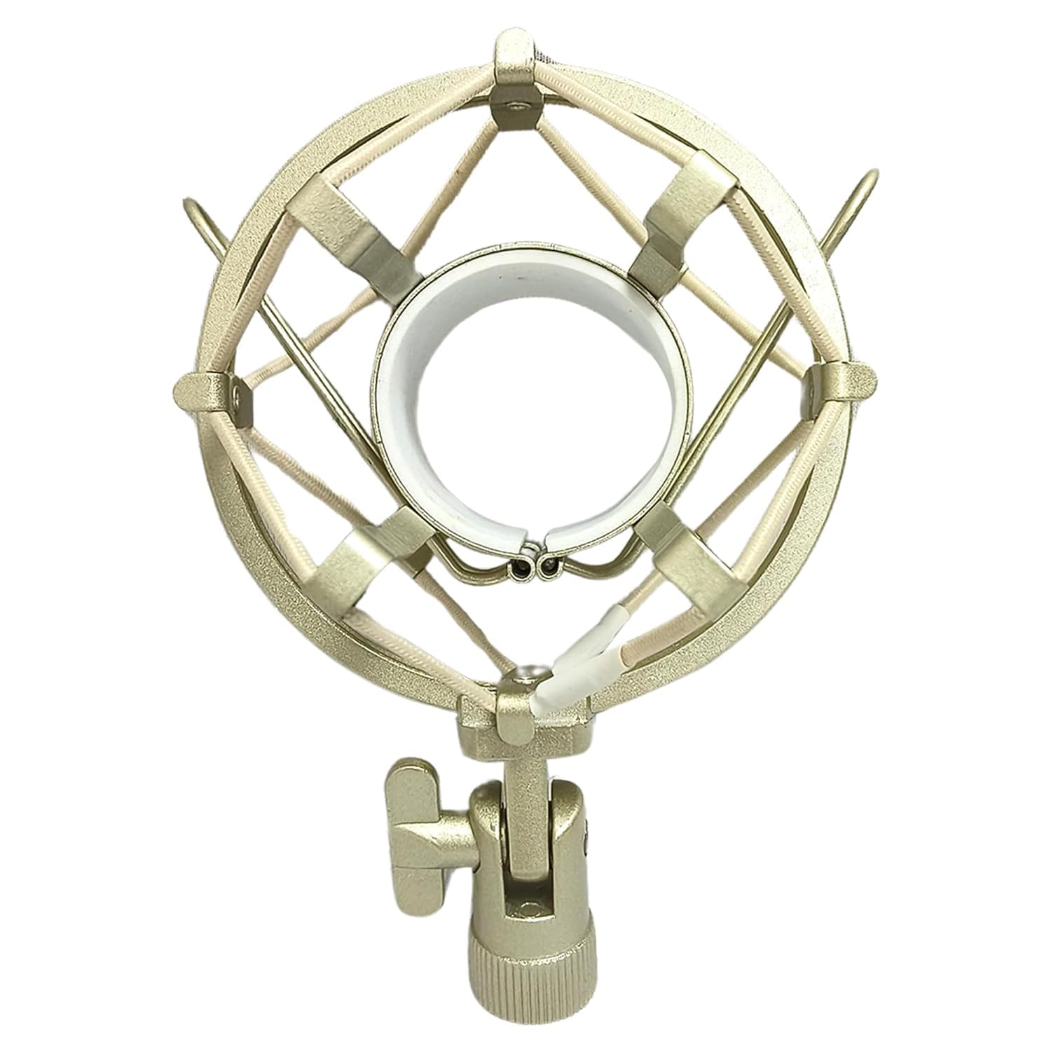 kh Imported Universal Microphone Shock Mount Cradle Holder Clip Stand Mic (Silver)