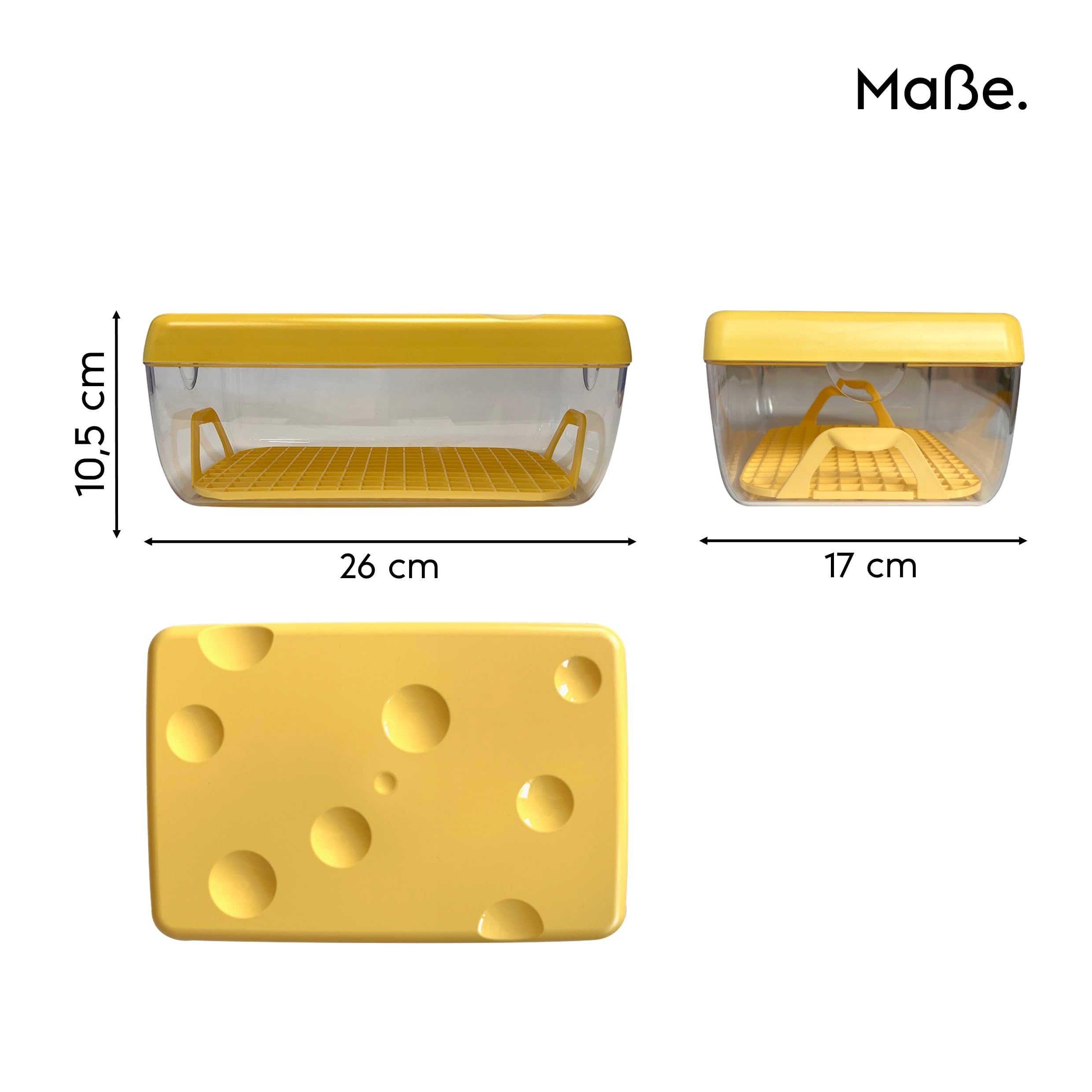 Snips Käsedose 3 L – Käsebehälter für Kühlschrank mit Deckel und Frischegitter, geruchsdichte Vorratsdose zur Käse Aufbewahrung, 26 x 17 x 10,5 cm, spülmaschinengeeignet – Made in Italy Küche, Haushalt & Wohnen