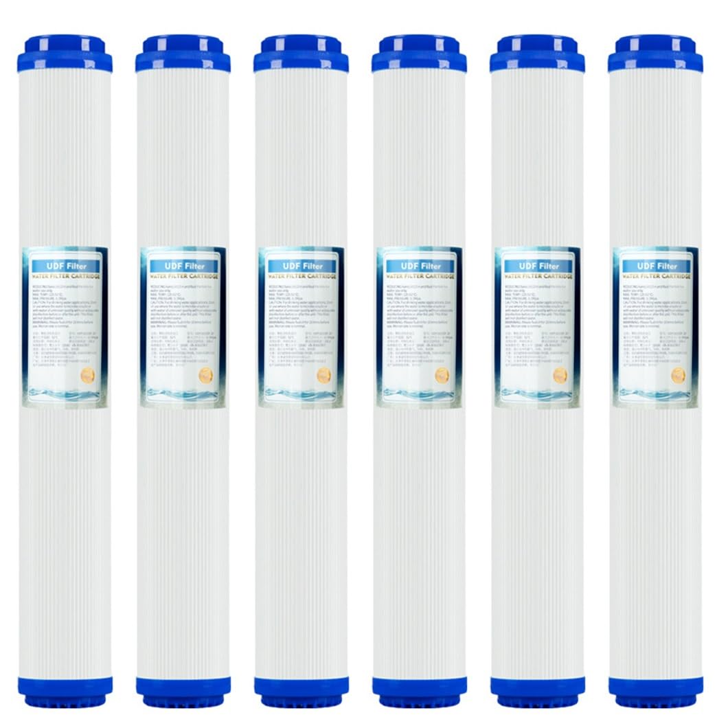 Cartouches filtrantes charbon actif UDF 20" pour éliminer le goût de chlore du robinet