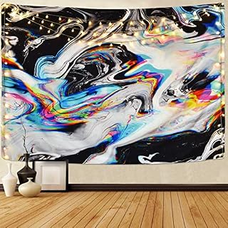 Alishomtll Colorful Gouache Tapestry Psychedelic Art Tapestry Marble Swirl Tapestries Natural Landscape Trippy