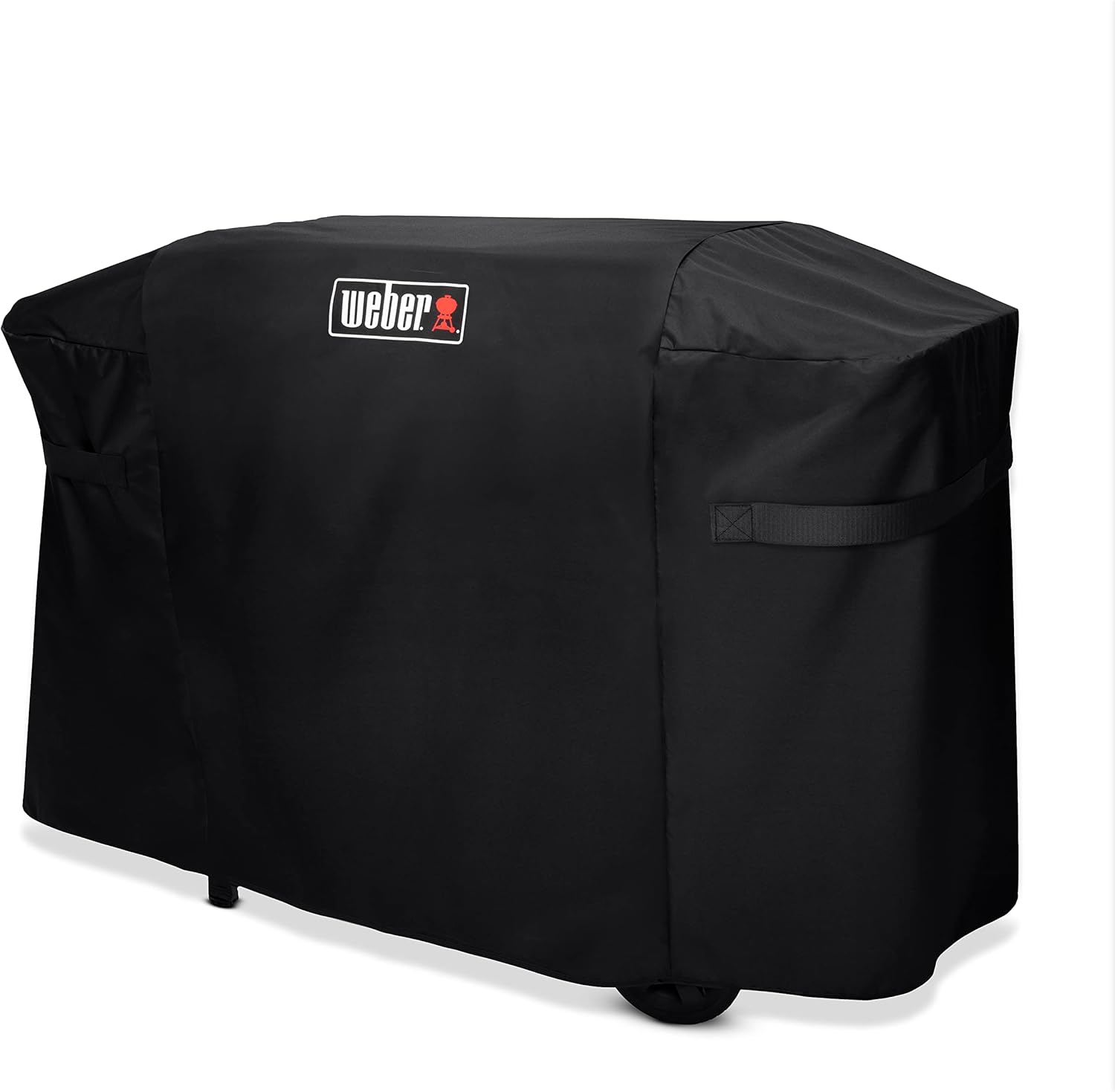 Weber Premium 28‑Inch Griddle Cover, 3‑Burner – Weather‑Resistant Durable Grill Cover with Fastening Straps for Weber 28" Rust‑Resistant Griddle, Black