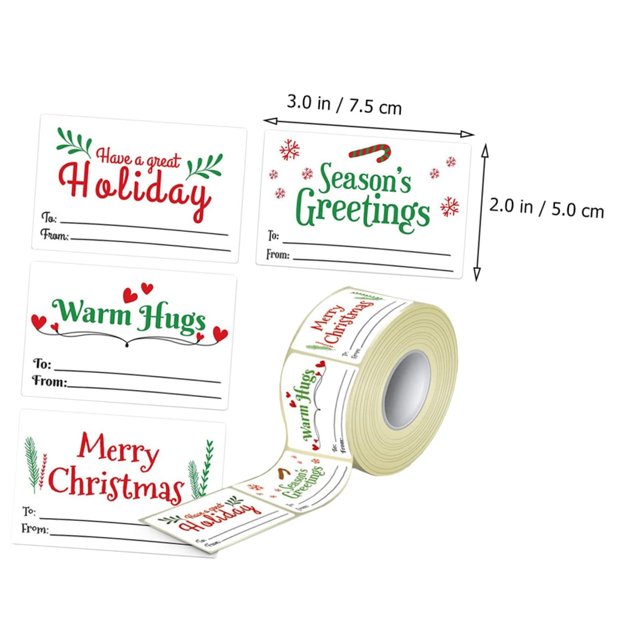 SHINEOFI 3rollen Weihnachtliche Selbstklebende Etiketten Kraftpapier Für Geschenkverpackungen Bastelprojekte Und Festliche Dekorationen Für Persönliche Botschaften Und Kreative