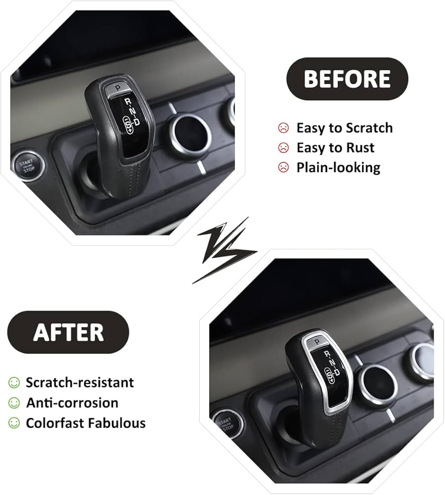 Carbon Fiber Style ABS Car Center Gear Shift Cover Trim for Land