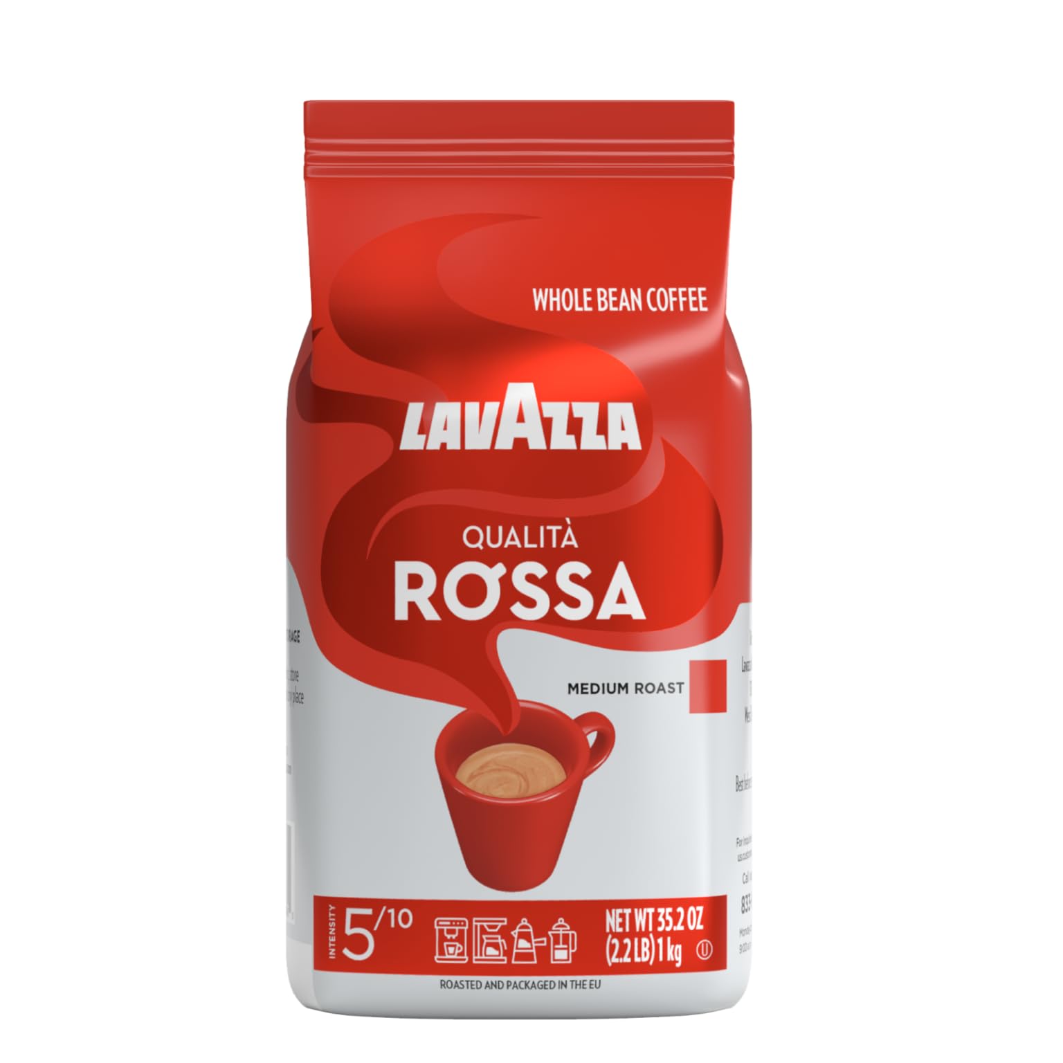 Qualita Rossa Roast Whole Bean Coffee by Lavazza for Unisex - 35.2 oz Coffee