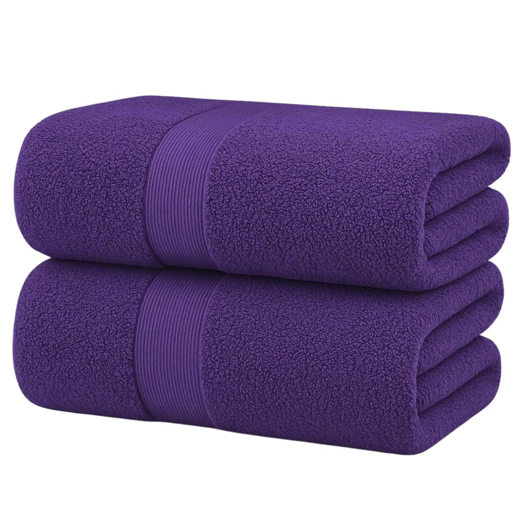 Diamond Tex Extra Large Bath Towels with Hanging Loop - Super Soft Luxury Egyptian Cotton Towels - 600 GSM Lint Free Fast Drying Towel for Gym Salon, Spa & Hotel Quality (90 x 150 cm Pack of 1) — image 1