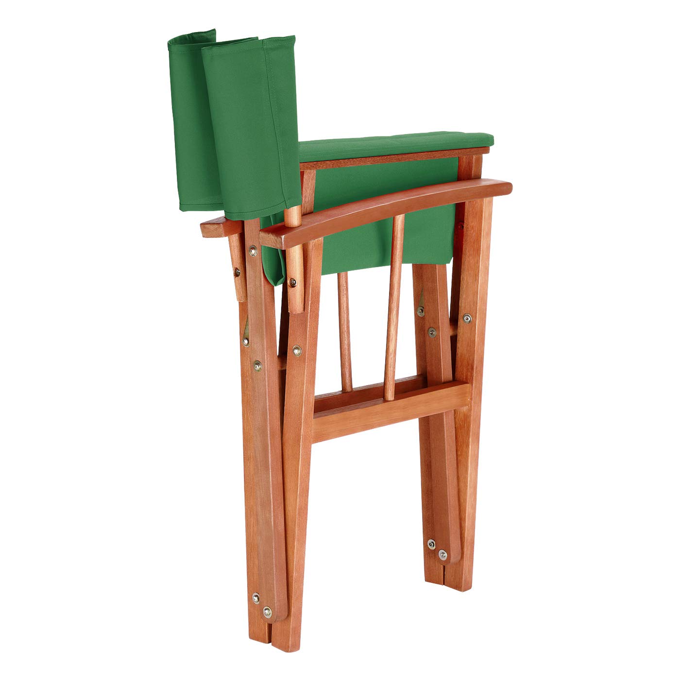 CASARIA Cannes Lot de 2 chaises de directeurs en bois | Certifié FSC | Bois d'eucalyptus | Meubles de jardin pliables pour intérieur et extérieur | Jardin pliable Pop Up Camping Pêche | Vert