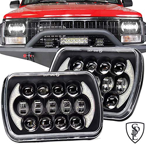 SPL 105W Brightest 5''x7''/7''x'6'' Projector Cree Led Headlights with DRL for Jeep Wrangler