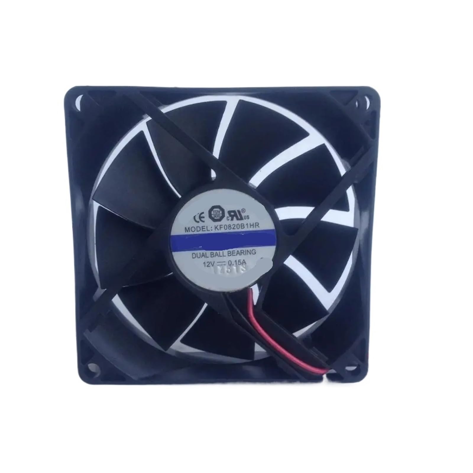 UITGVDQAT KF0820B1HR DC 12V 0.15A 80x80x20mm 2-Wire Server Cooling Fan