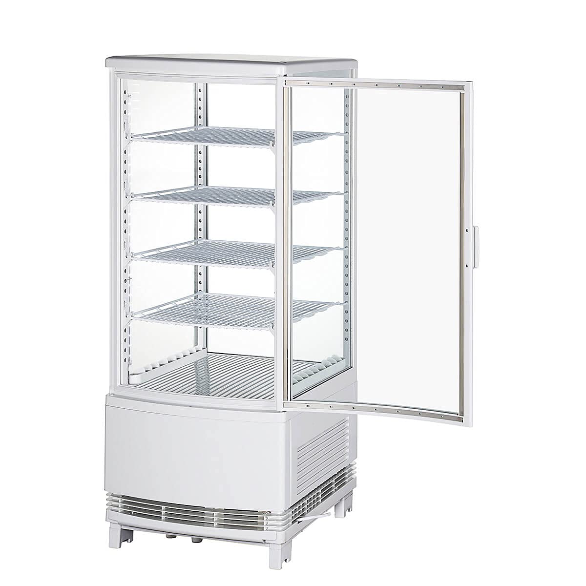 Amazon | Hijiru 4面ガラス冷蔵ショーケース100L/ホワイト