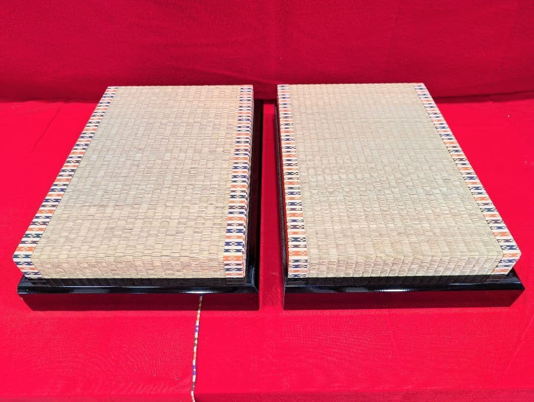 六番 親王台 飾り台 畳 黒塗り 繧繝 緑 雛人形 お雛様 ひな祭り 小道具