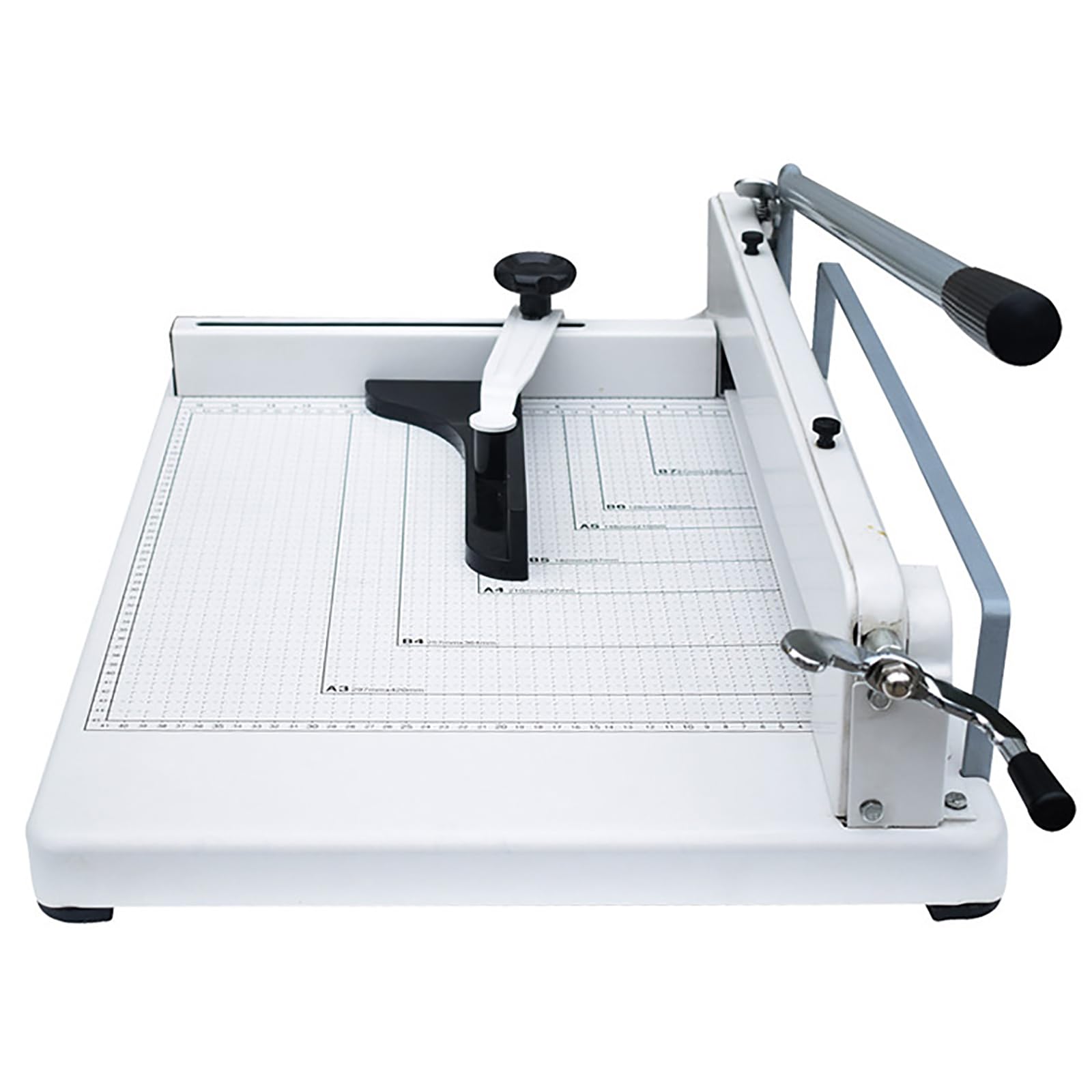 Taglierina professionale a ghigliottina, taglierina A3 con blocco di sicurezza, griglie guida di taglio, lunghezza di taglio 43 cm, base in metallo resistente, capacità di 360 fogli per scuola e