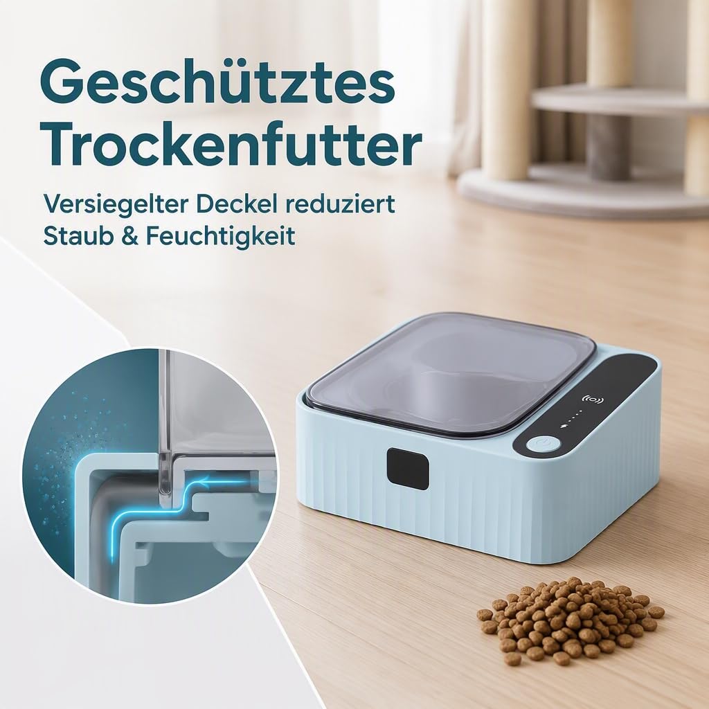 Sensor-Katzenfutterspender mit Intelligenter Sensorkappe, 350 ml
