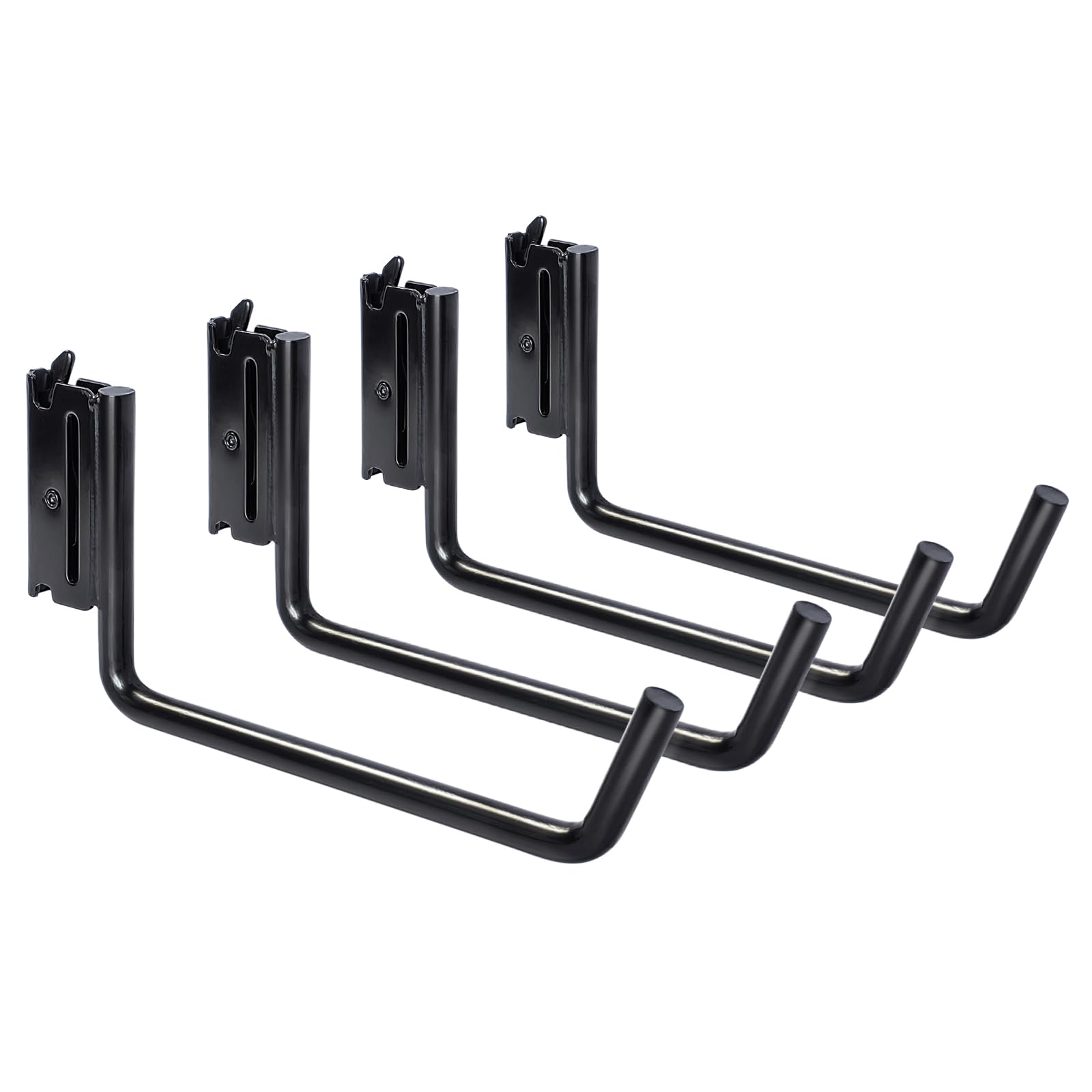 4-Pack 6-Inch Extended Flat J Hooks for E-Track and X-Track
