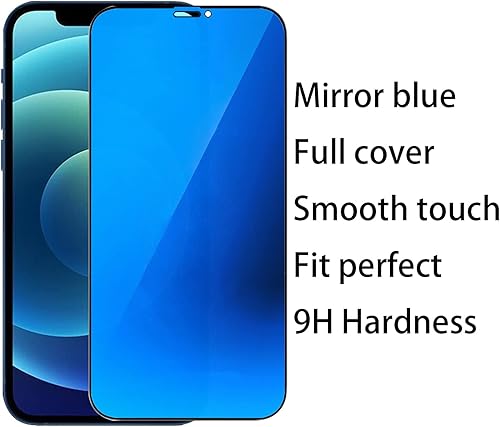 Miniatura 7 de BWEDXEZ Paquete de 2 vidrios templados de privacidad anti-azul compatibles con iPhone 12iPhone 12 Pro, protector de pantalla antiespía, película