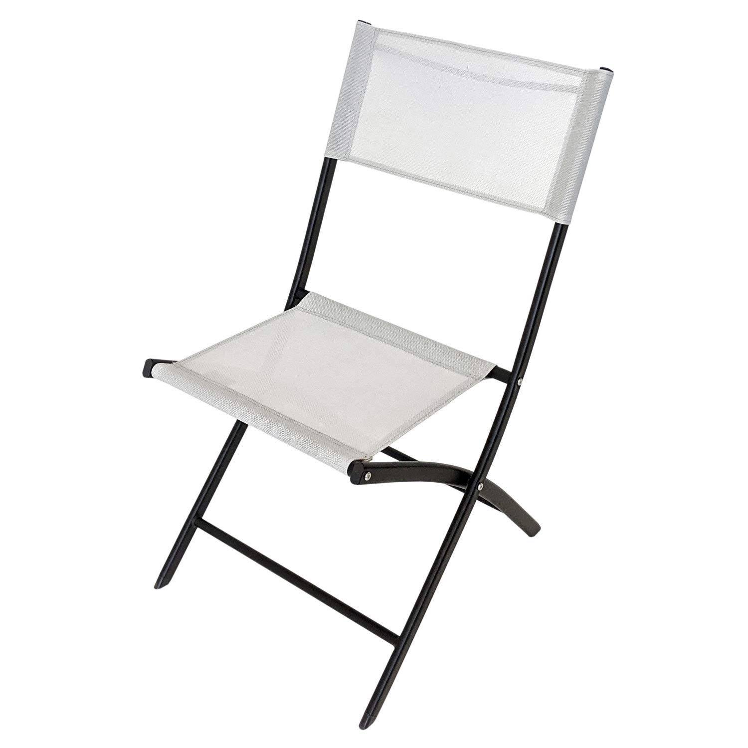 Chaise pliante blanche idéale pour vos repas de famille sur le balcon
