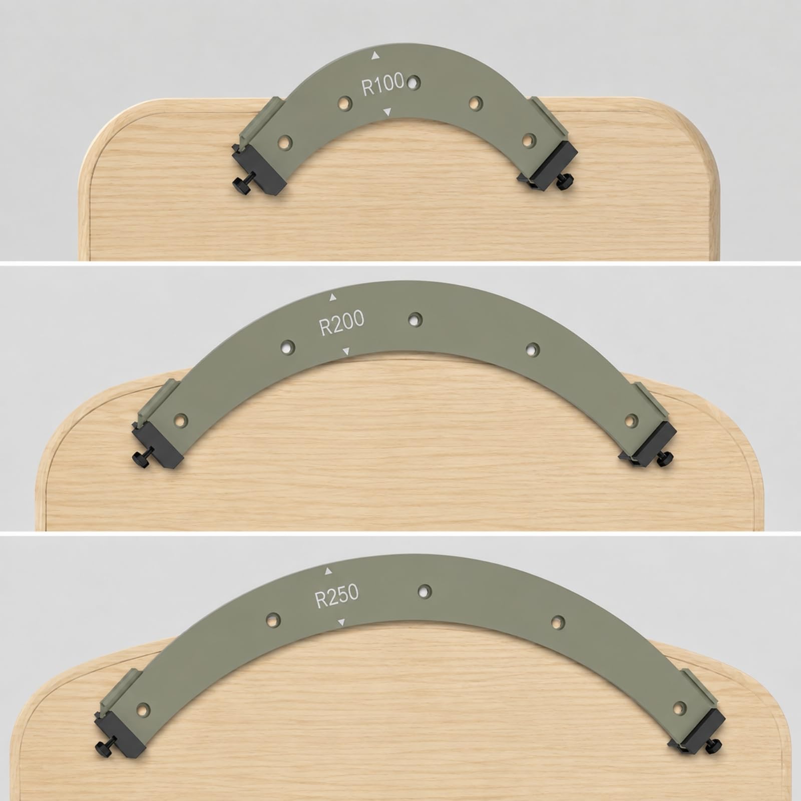 per Curve con Morsetti Preciso Guida per Scanalature, Resistente, Righello a blocco a pressione, Falegnameria, PP