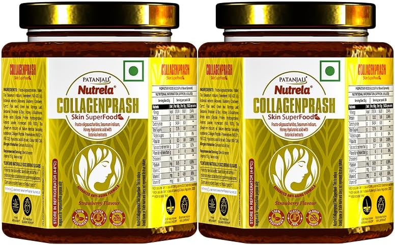 Collagen Prash Supplement for Glowing & Younger Looking Skin - 400g | Patanjali Collagen Builder Skin Super Food for Men & Women