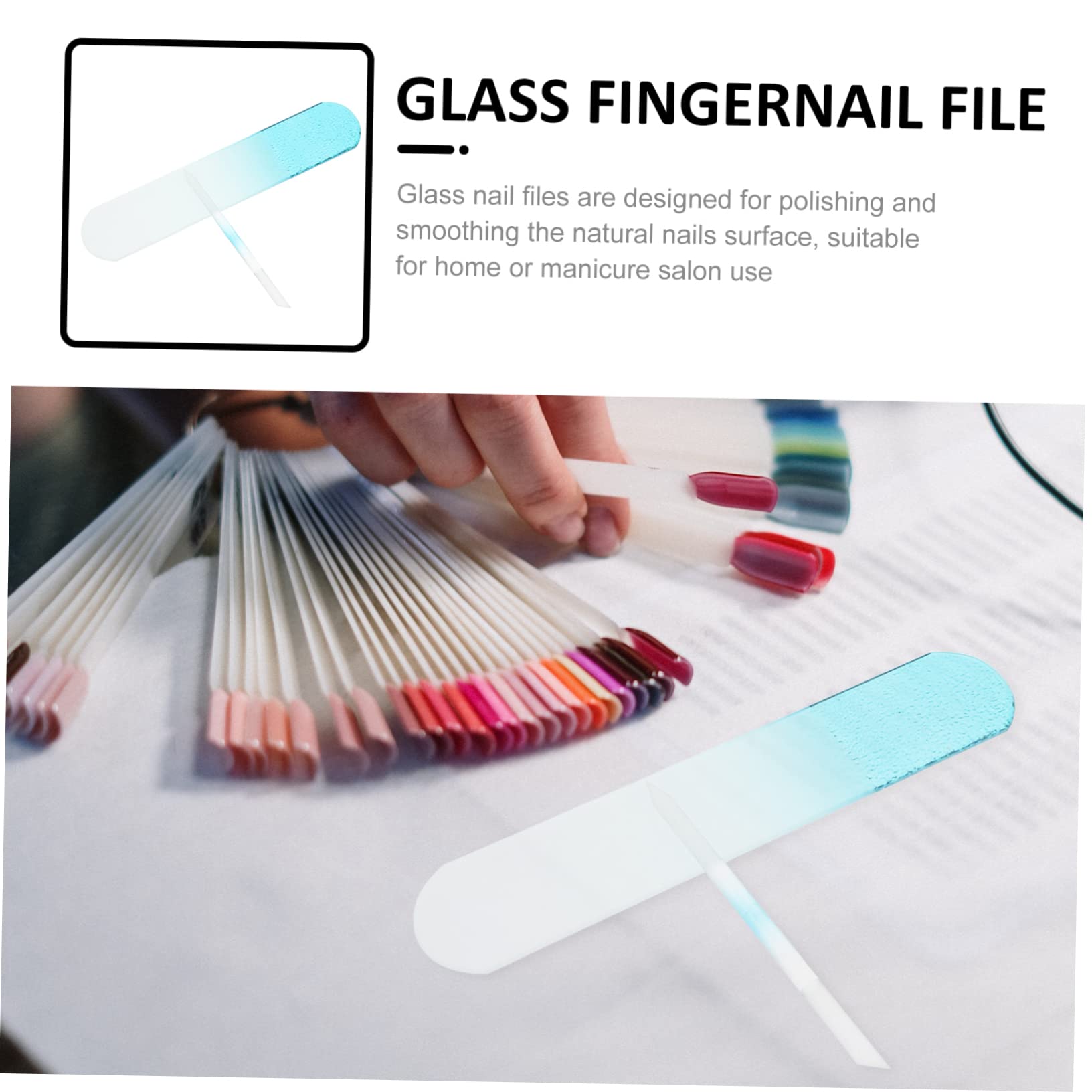 Housoutil 8pezzi Limette Per Unghie Professionali Strumenti Per Manicure File Per Unghie Riutilizzabili Con Manico Per Casa e Salone