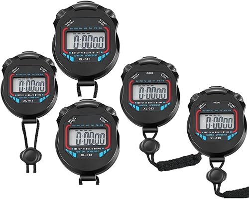 Miniatura 2 de Cronómetro impermeable digital de mano multifunción cronógrafo electrónico profesional cronógrafo deportivo cronómetro negro 5