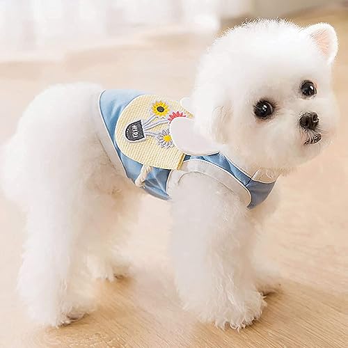 Miniatura 5 de Ropa para mascotas, chaleco lindo para perro, camisa transpirable para mascotas, camiseta transpirable para mascotas, camisa para mascotas (azul, XS)