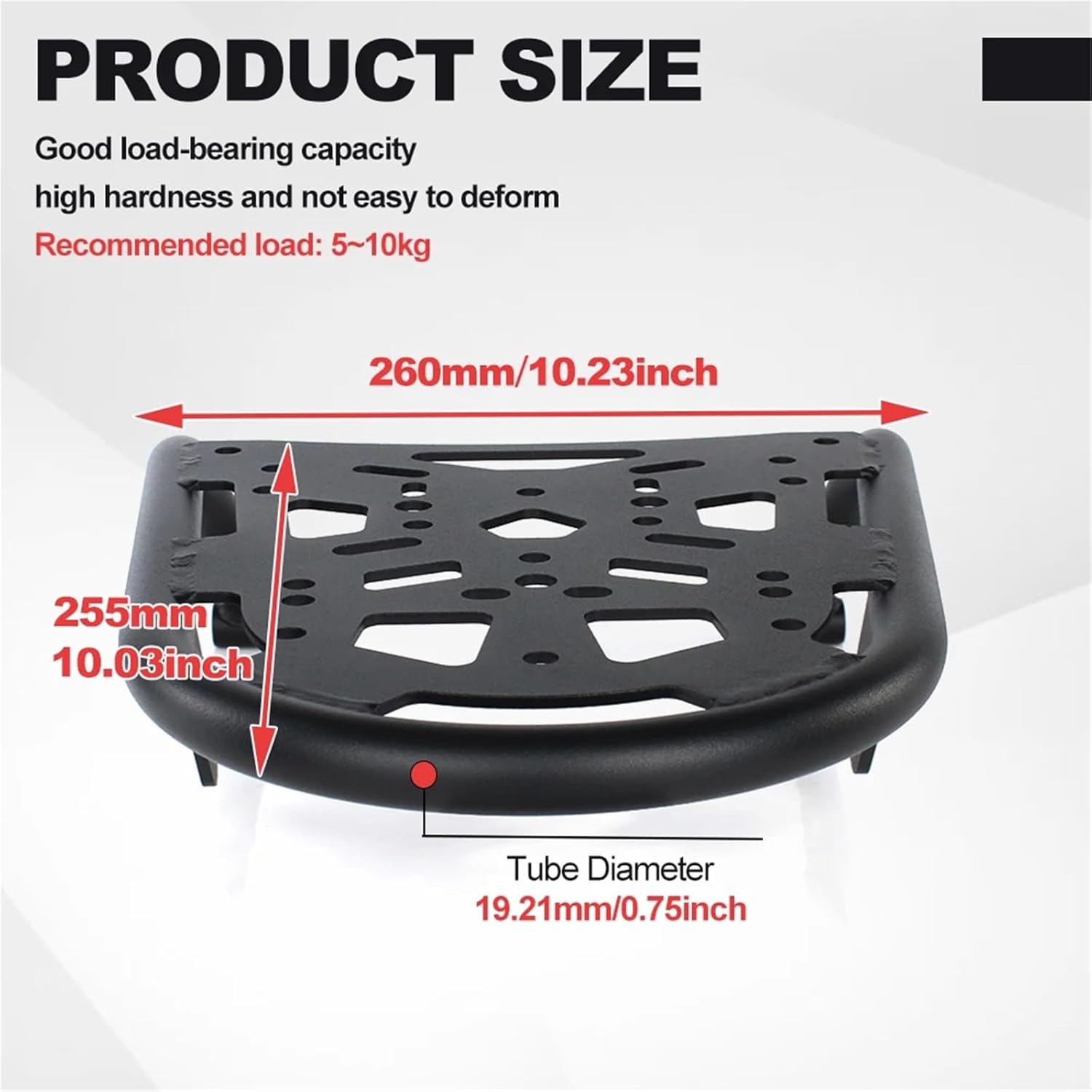 Replacement Fit for Kawasaki KLX230 2019-2025 KLX 230 Top Case Rear Carrier Support Bracket Extension Steel Motorcycle Luggage Rack