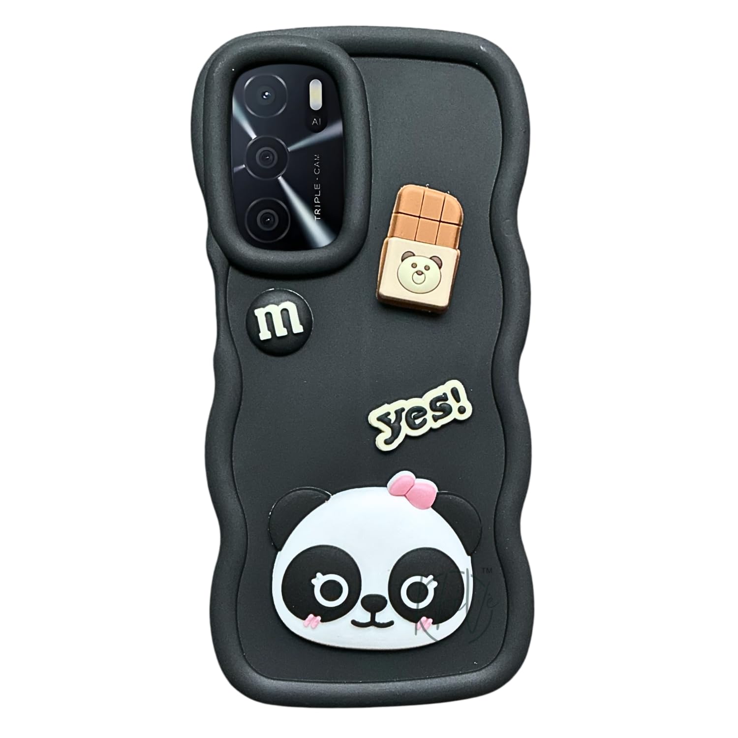 Fancy Back Cover for Oppo A16/A55/A54 4G Cute Panda 3D Cartoon