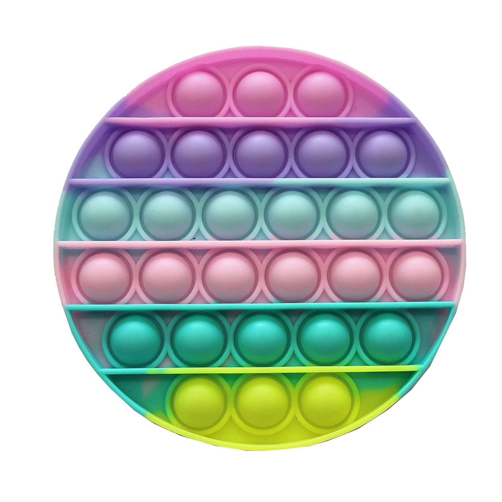 Fidget Push Toy Pop It Stress Reliever Soft Silicone Pop It Toy for Kids, Adults, Special Needs Autism Children (Round Rainbow Light) (B09CTVPLKJ) Amazon Price History, Amazon Price Tracker