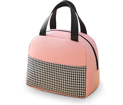 Ethnocal Bolsa de almuerzo aislada para mujer, con pata de gallo, reutilizable, a prueba de fugas, bolsas Bento para la escuela, picnic, trabajo,